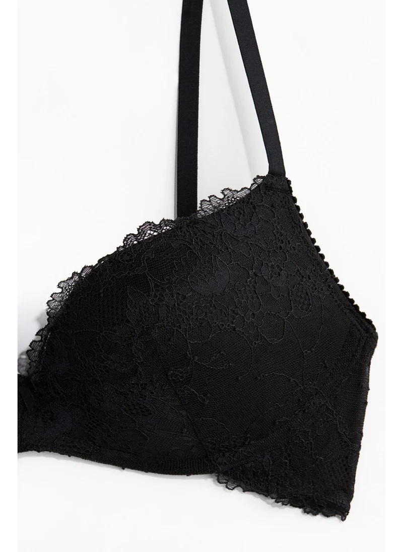 H&M Non-wired lace push-up bra