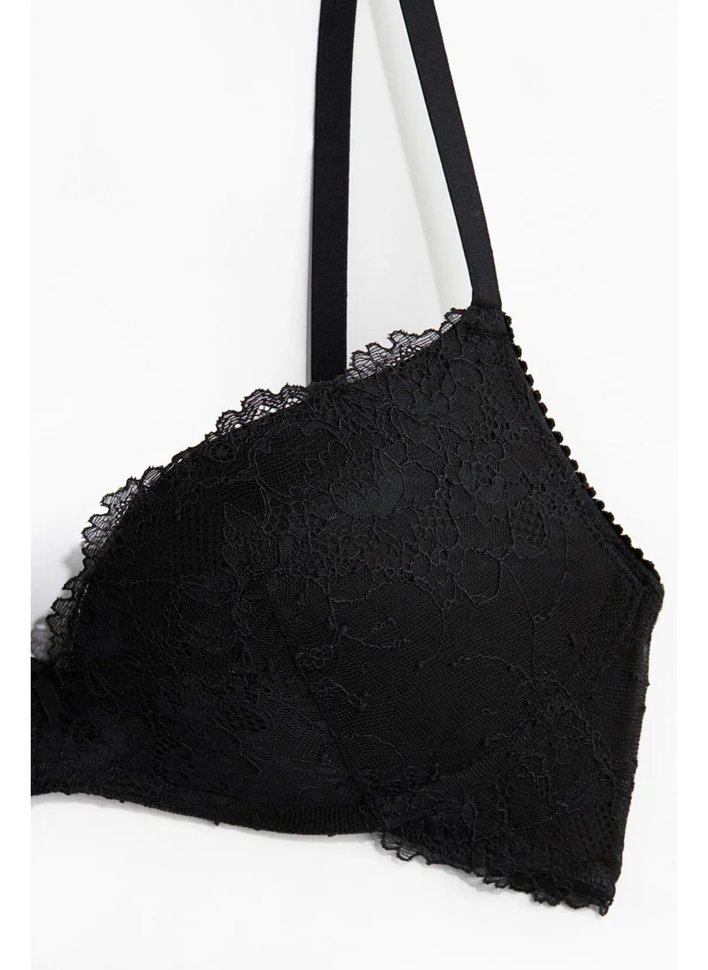 H&M Non-wired lace push-up bra