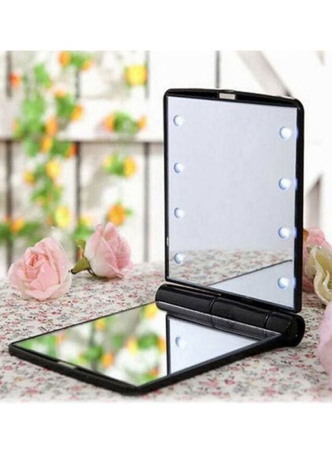 NIBEMINENT Foldable LED Lights Makeup Mirror Black/Clear - Image 3