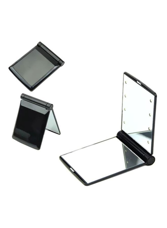 NIBEMINENT Foldable LED Lights Makeup Mirror Black/Clear - Image 2