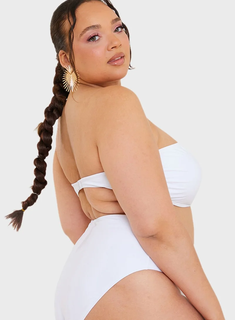 In The Style Curve High Leg High Waist Bikini Bottom
