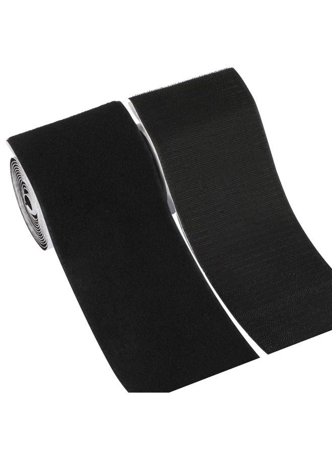Cocoboo 4 Inch Hook and Loop Tape 3 Yards (9feet) Self-Adhesive Strips Sticky Back Fastener, Black - Image 3