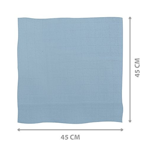 Lulamom Reusable Muslin Squares and Napkins, Pack of 12, White - Image 5