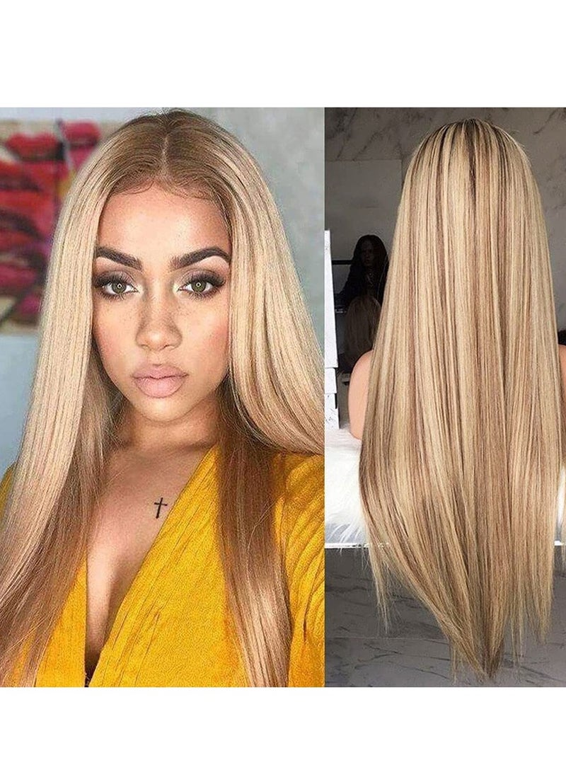 إستيل شعر مستعار مقاوم للحرارة من الألياف الطبيعة يبحث عن شعر مستعار كوسبلاي للاستخدام اليومي للحفلات الاصطناعية لاستبدال شعر مستعار للنساء أزياء شقراء متدرجة اللون - Image 2