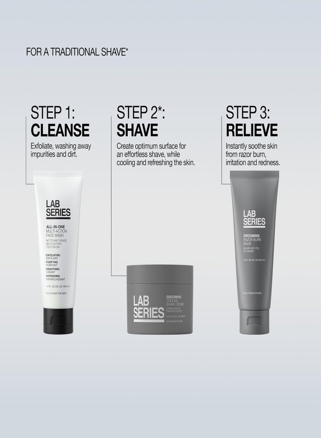 Lab Series Men's Grooming Cooling Shaving Cream with Menthol & Shea Butter- Hydrates & Protects Skin from Irritation - Skin Care for Men, 6.4 Ounce - Image 5