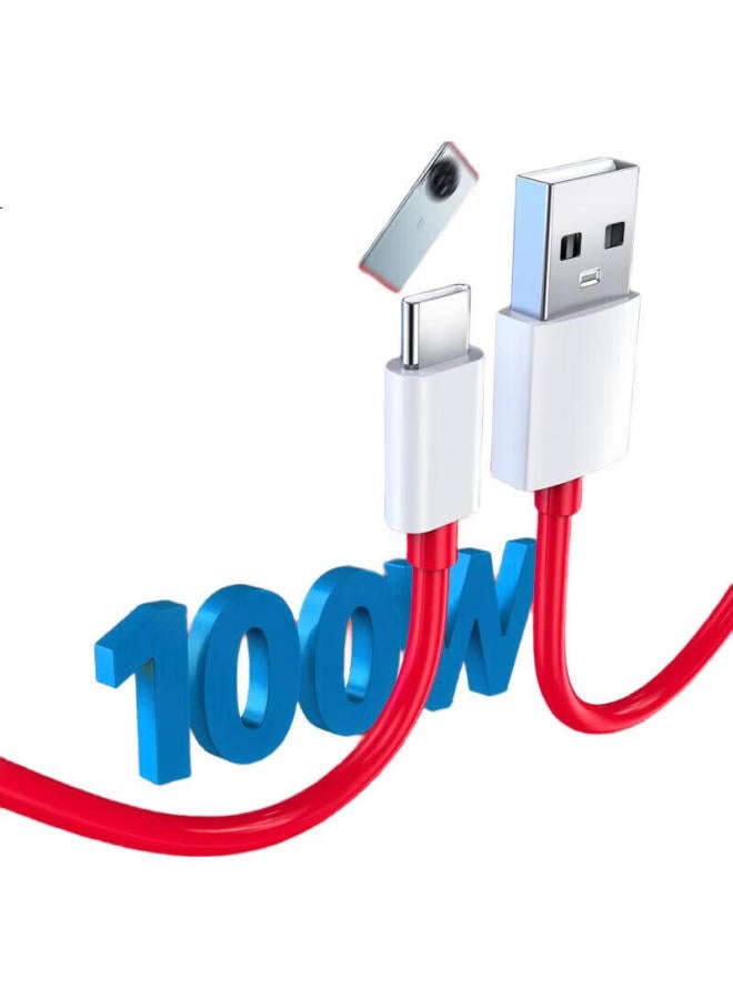 Ten Flashes Shan, Suitable For Oneplus Data Cable, Warp Super Flash Charging, Type-C, 100W/80W Charging Cable, Universal For Ace3/2/12/11/10Pro/9/9Rt/8/Oppo Phones - Image 1