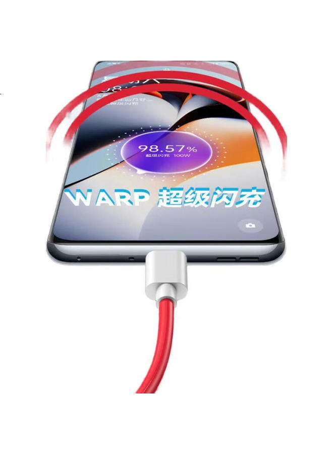 Ten Flashes Shan, Suitable For Oneplus Data Cable, Warp Super Flash Charging, Type-C, 100W/80W Charging Cable, Universal For Ace3/2/12/11/10Pro/9/9Rt/8/Oppo Phones - Image 3
