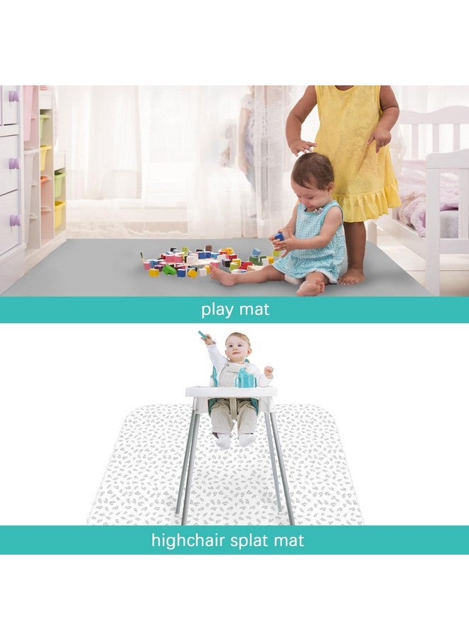 Biloban Baby Splat Mat 2 Pack for Under High Chair & Arts & Crafts & Eating Mess, 46 x 42 Inch Waterproof and Washable Spill Mat, Anti-Slip Floor Protector - Image 3