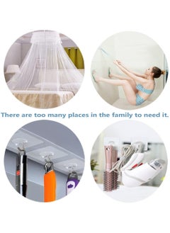 MJZ Wall Hooks Transparent Reusable Seamless Hooks,Waterproof and Oilproof,Bathroom Kitchen Heavy Duty Self Adhesive Hooks,8 Pack  - Image 5