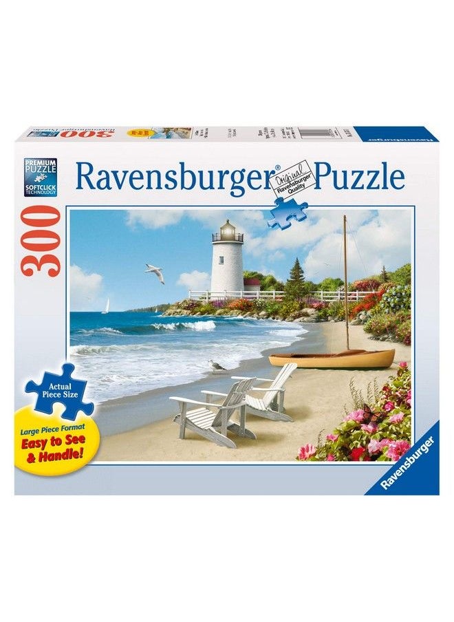 Ravensburger - Sunlit Shores Large Format 300 Piece Jigsaw Puzzle For Adults Every Piece Is Unique Softclick Technology Means Pieces Fit Together Perfectly Blue - Image 1