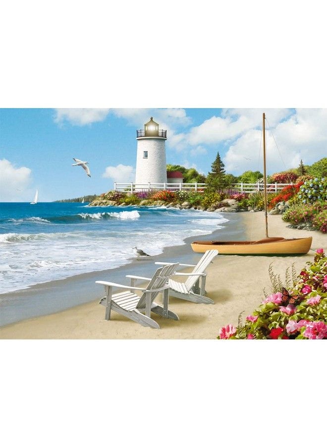 Ravensburger - Sunlit Shores Large Format 300 Piece Jigsaw Puzzle For Adults Every Piece Is Unique Softclick Technology Means Pieces Fit Together Perfectly Blue - Image 1