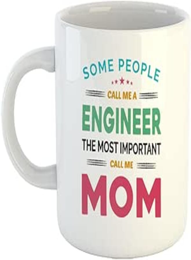 Happu - Printed Ceramic Coffee Mug, Engineer Quotes, Some People Call Me Engineer, Gift for Engineering Students, Gift for Engineers, for Professionals, Aspirants, Programmers, 325 ML(11Oz), 3815-WH