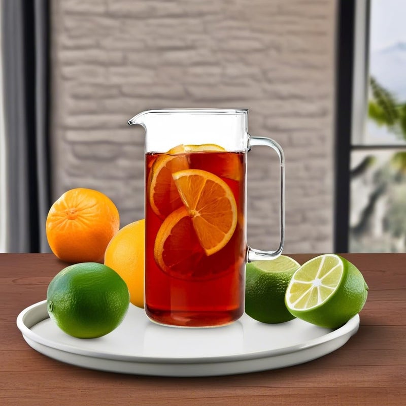 Simax Glass Pitcher, 64 Ounce (2 Quart) Borosilicate Glass, Made in Europe Hot and Cold Safe Iced Tea Pitchers for Drinks, Water, Lemonade Pitcher, Cocktail Jug, Sangria Pitchers - Image 5