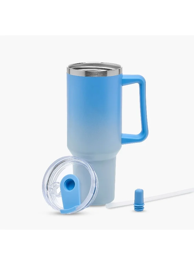 LIFESTYLE Ombre Stainless Steel Tumbler with Straw and Cap - 1.2 L
