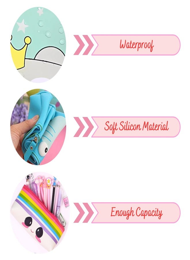 FINEMOE Set of 10 Party Return Gifts for Birthday - 3D Pencil Case & Pen Holder for Kids - Soft & Waterproof Pencil Pouch with Multiple Designs, Cute Stationary Bulk Return Gift for Girls & Boys 3-12 - Image 2