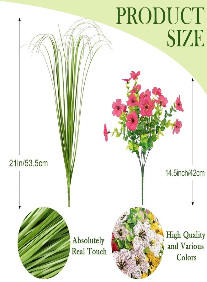 ATTGREAT Artificial Flowers Outdoors Faux Plants UV Resistant Spring Plastic Realistic Flowers Outside Fake Greenery Stems for Garden Porch Planters Hanging Decor, 12 Bundles - Image 3