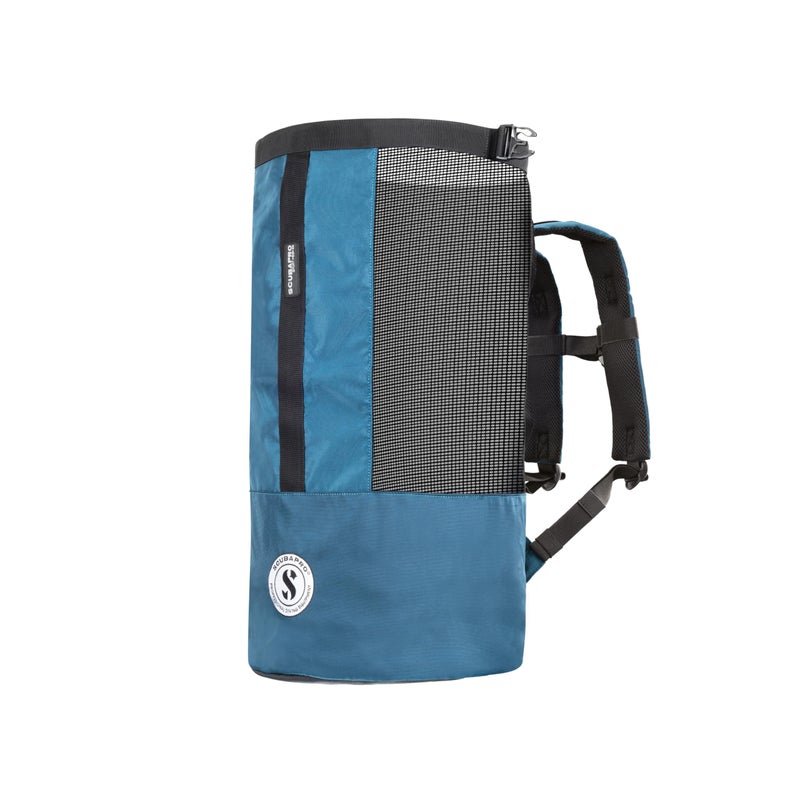 SCUBAPRO Sport 65 Mesh Dive Bag with Roll Top Closure and Side Zipper for Snorkeling and Scuba Diving Gear Denim Blue Color Fabric - Image 2