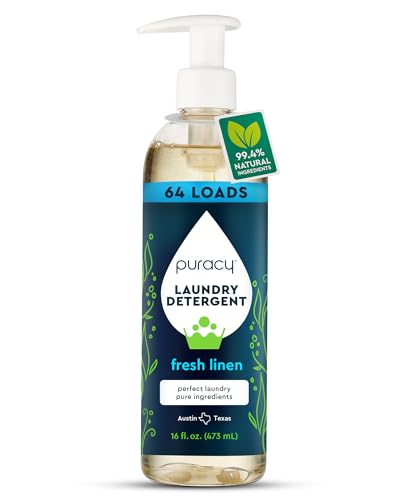 Puracy Laundry Detergent - Enzyme-Powered Liquid Laundry Detergent Concentrate, Natural Laundry Detergent Seen on TikTok, Non-Toxic (Fresh Linen, 16 fl oz, 64 Loads) - Image 1