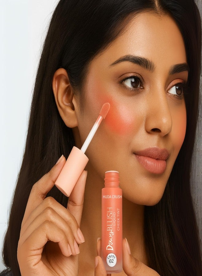 HUDA GIRL Huda Crush Liquid Blush - Warm Coral Blush for Face Makeup, Blusher for Cheeks, Blendable Long-Lasting Matte Finish, Waterproof for Women and Girls - Image 3