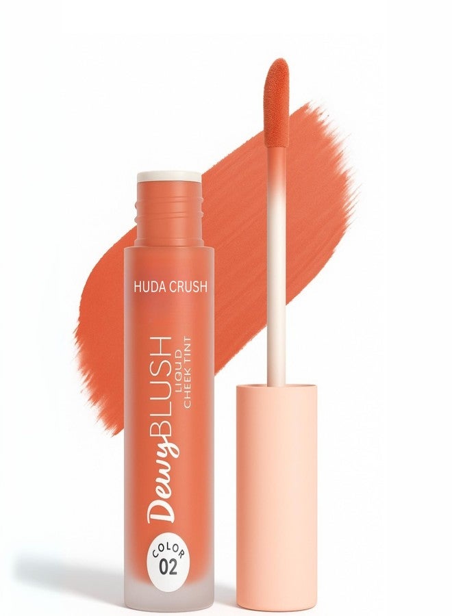 HUDA GIRL Huda Crush Liquid Blush - Warm Coral Blush for Face Makeup, Blusher for Cheeks, Blendable Long-Lasting Matte Finish, Waterproof for Women and Girls - Image 2