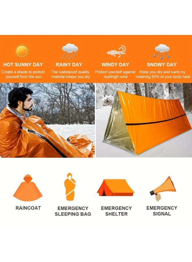 كيس النوم في حالات الطوارئ ، ضوء إنقاذ الحياة كيس النوم للماء والحرارة بطانية الطوارئ - Image 4