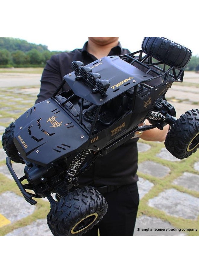 Generic Drift Remote Control Car Large Off-road Vehicle Four Two-wheel Drive Climbing Big Bike High Speed Racing Boy Rechargeable Toy Car-Color:Arrival Extra Large 38cm Climbing Car Black 35km/h-Scale:With Two Sets Of Rechargeable Batteries + Screwdriver + Charging Cable  - Image 2