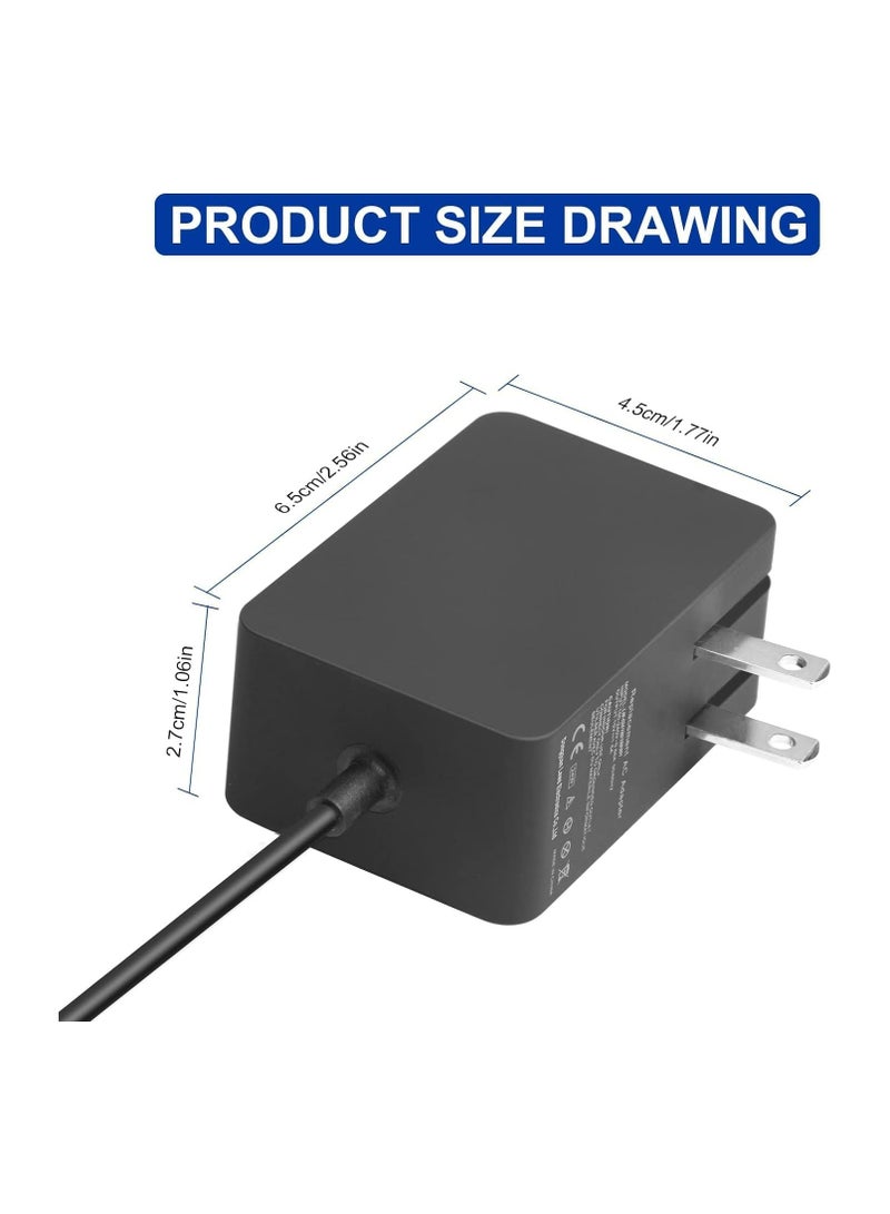 Terabyte Surface 24W 15V 1.6A Go Charger, Power Supply Adapter Compatible for Microsoft Surface Go/Go 2/Go 3/Surface Pro 4 Core m3/Surface Pro 3 Core m3 AC Power Adapter - Image 5