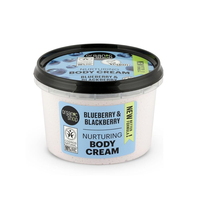 Blueberry  Blackberry Nurturing Body Cream 100 Vegan  Organic Daily Nourishing  Moisturizer Body Face Hand  Foot Natural Lotion Intensive Care  Skin Hydration 250ml