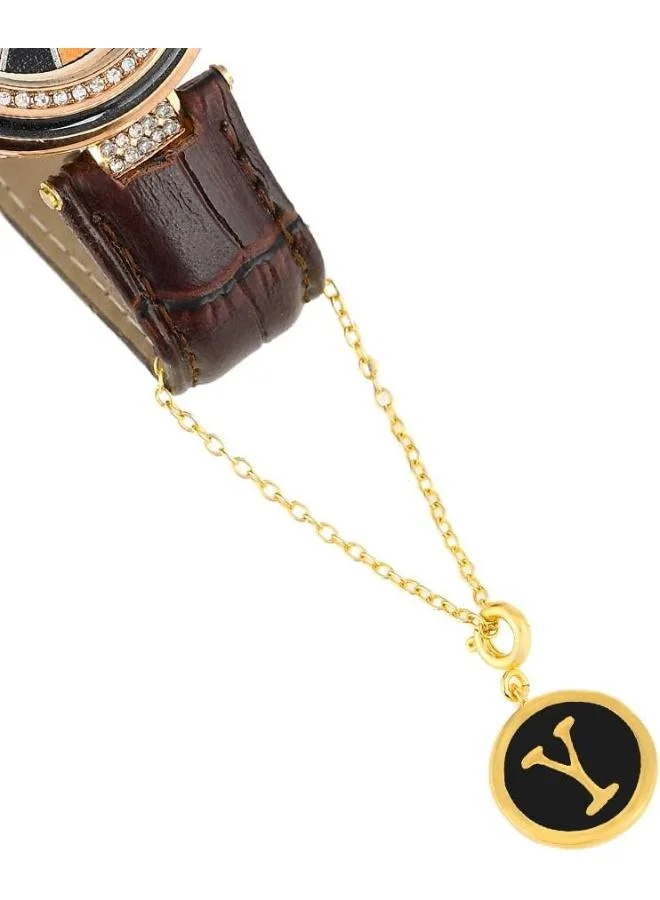 VOYLLA Valentine's Day Collection Alphabet Y Black Enamel Charm