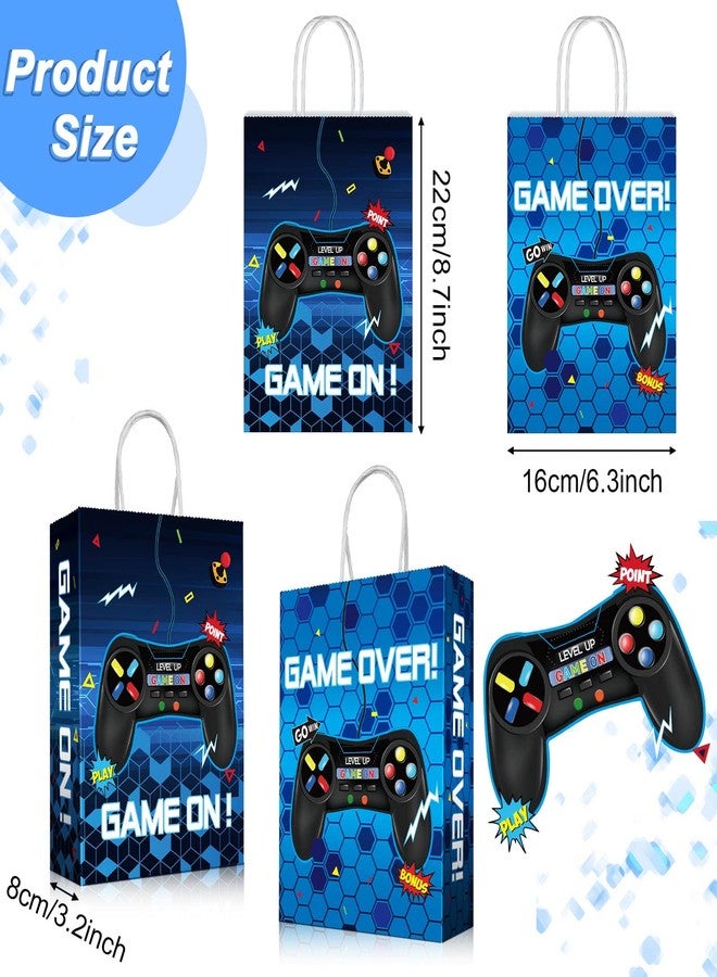Clabby 16 Pieces Gamer Bags, Video Game Party Favor Goodie Candy Treat Gift Bags with Handle for Kids Boys Gaming Birthday Party Supplies Decorations - Image 2