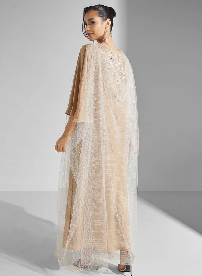 Fashion Trends by Suzy Matar Floral Flared Sleeve Dress