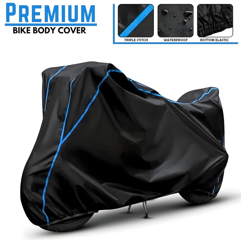 FAVY Waterproof Bike Cover Compatible with Honda Unicorn | Dust Proof & UV Protection Bike Body Cover | Wind Proof Elastic Bottom Motorcycle Cover - Image 2