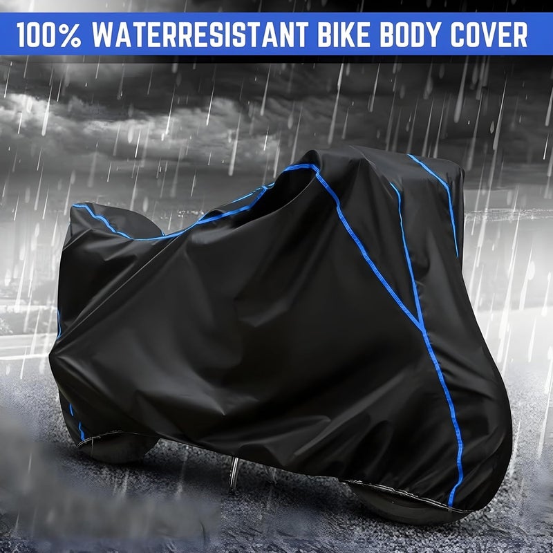 FAVY Waterproof Bike Cover Compatible with Honda Unicorn | Dust Proof & UV Protection Bike Body Cover | Wind Proof Elastic Bottom Motorcycle Cover - Image 5