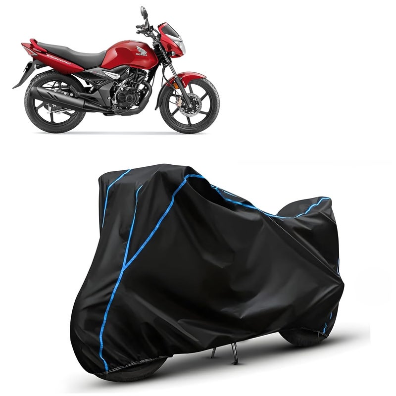 FAVY Waterproof Bike Cover Compatible with Honda Unicorn | Dust Proof & UV Protection Bike Body Cover | Wind Proof Elastic Bottom Motorcycle Cover - Image 1