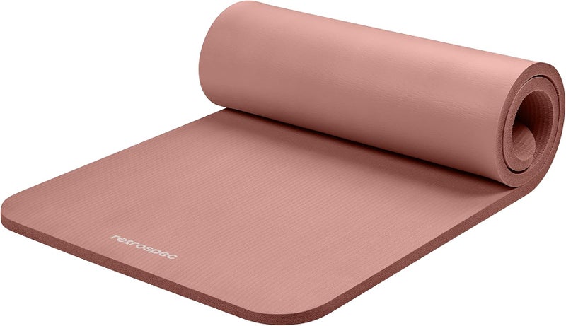 Retrospec Solana Yoga Mat 1/2" Thick w/Nylon Strap for Men & Women - Non Slip Exercise Mat for Yoga, Pilates, Stretching, Floor & Fitness Workouts - Image 1