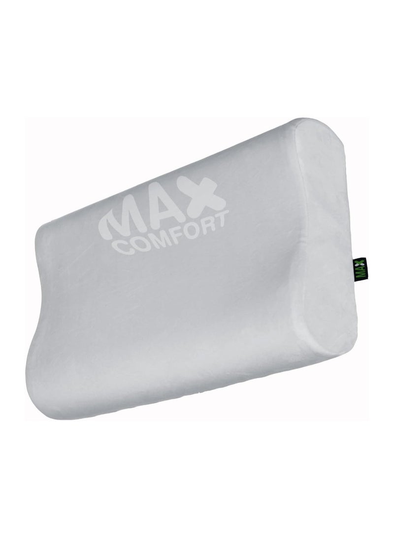 Max Comfort Orthopedic Memory Foam Pillow for Neck Pain Relief – Grey (50 × 30 × 11 cm)  - Image 4