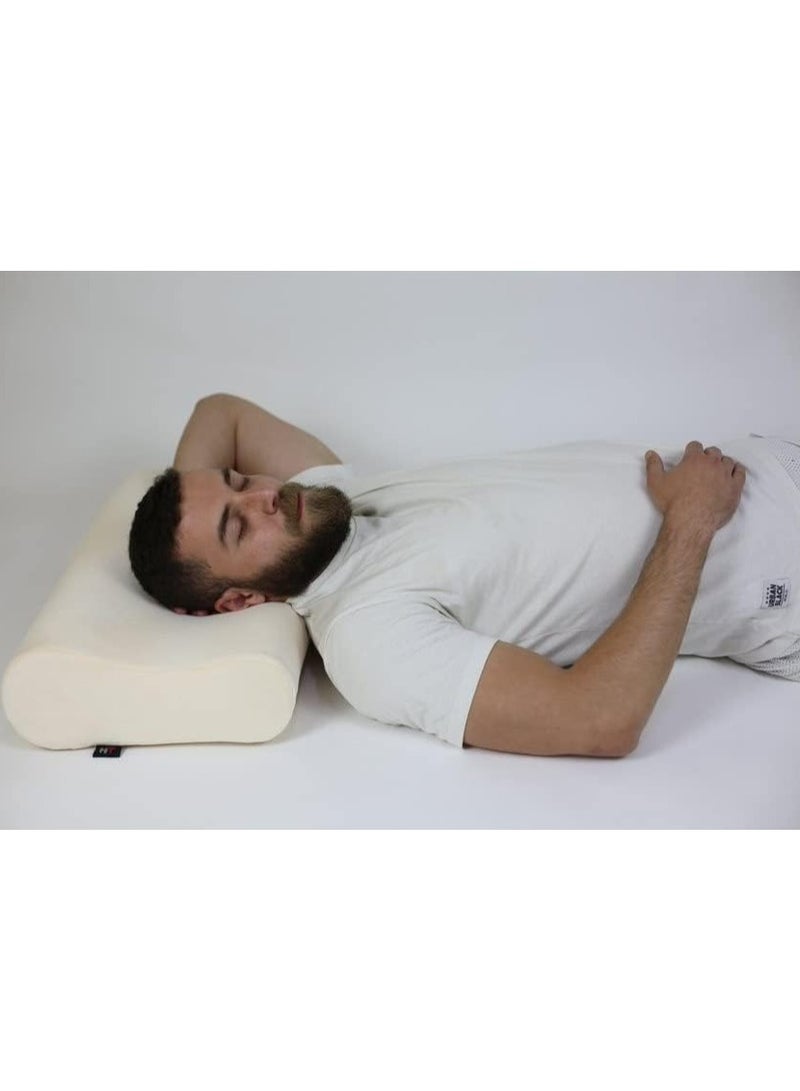 Max Comfort Orthopedic Memory Foam Pillow for Neck Pain Relief – Grey (50 × 30 × 11 cm)  - Image 2