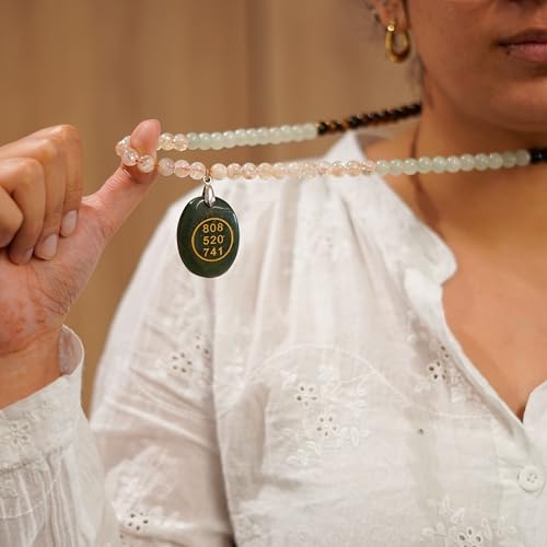 Japam Money Magnet Fusion Mala with Zibu Pendant - Pyrite, Tiger Eye, Citrine & Aventurine Beads - Image 5