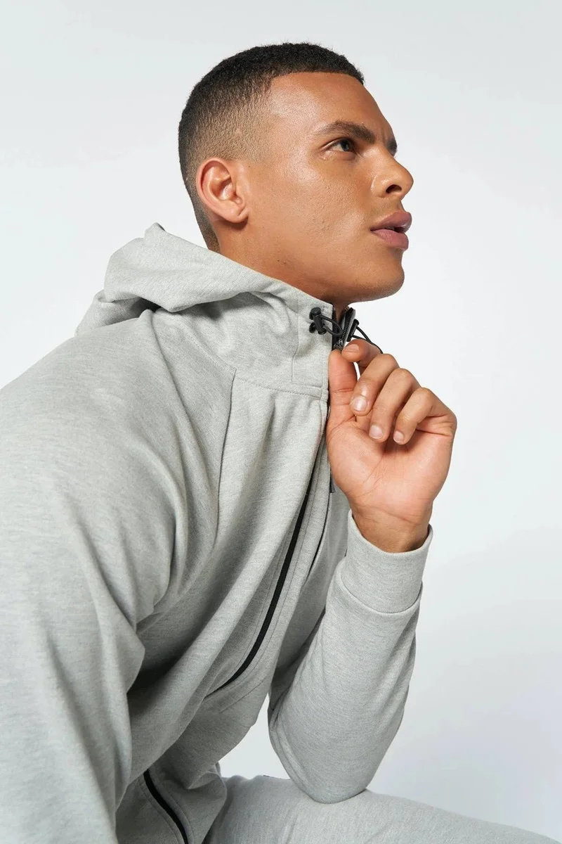 Hummel Hmlt-Mt interval Zip Men's Gray Sweatshirt 921647-2006