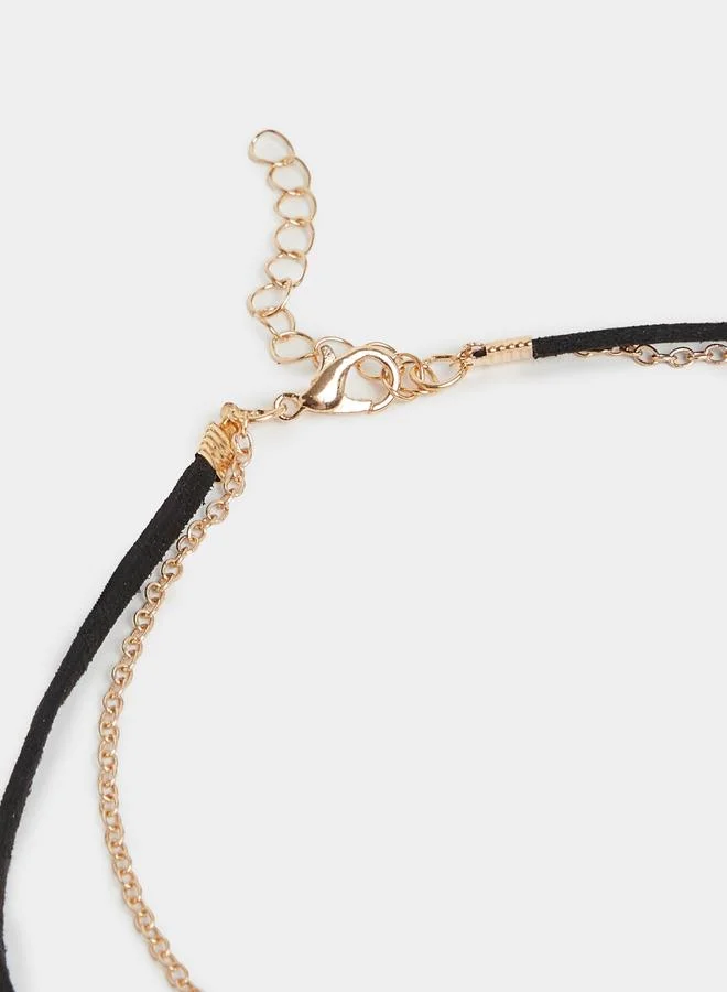 Styli Styli Moon Drop Layered Necklace