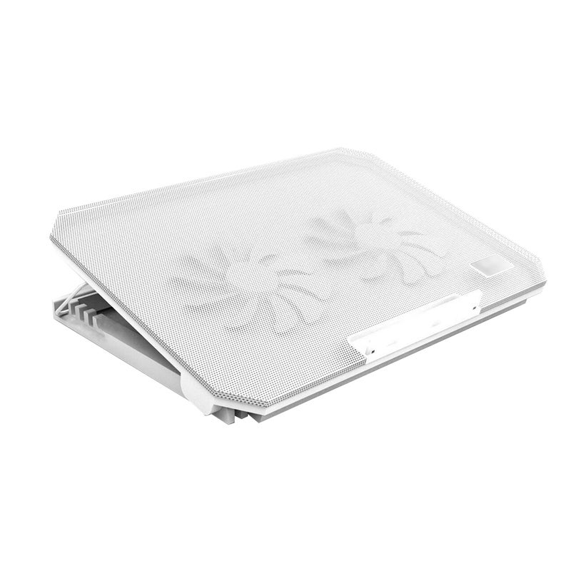 Laptop Cooler Laptop Cooling Stand Heat Dissipation Bracket with 4-gear Adjustable Height Dual Cooling Fans White - Image 1