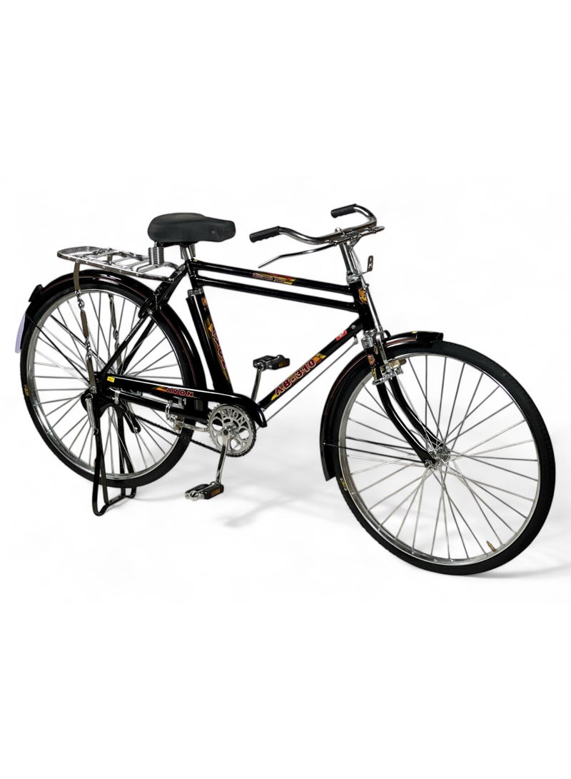 ALBADER Classic Indian Bicycle for Daily Use, Made in India, Sturdy Frame with Lock and Key, Additional Rear Seat, Dual Brakes, Comfortable Ride, Air Tires, Adult Road Bike - Image 1