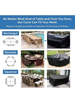 SKY-TOUCH SKY-TOUCH Patio Furniture Cover 250x200cm, Garden Furniture Set Cover Waterproof, Outdoor Table and Chair Set Covers, Heavy Duty Oxford Fabric Furniture Covers Dust Proof Anti-UV  - Image 2