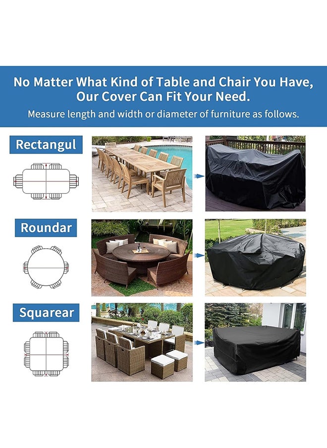 SKY-TOUCH - SKY-TOUCH Patio Furniture Cover 250x200cm, Garden Furniture Set Cover Waterproof, Outdoor Table and Chair Set Covers, Heavy Duty Oxford Fabric Furniture Covers Dust Proof Anti-UV - Image 1