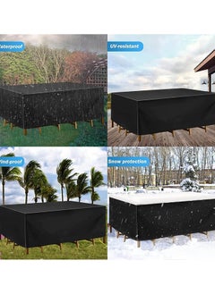 SKY-TOUCH SKY-TOUCH Patio Furniture Cover 250x200cm, Garden Furniture Set Cover Waterproof, Outdoor Table and Chair Set Covers, Heavy Duty Oxford Fabric Furniture Covers Dust Proof Anti-UV  - Image 4