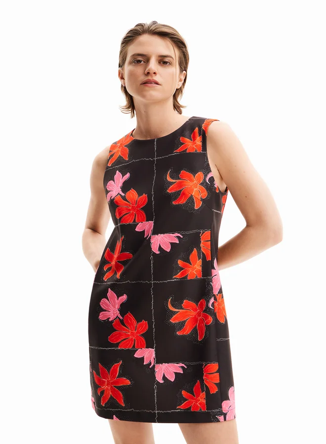 DESIGUAL Floral Print Mini Dress