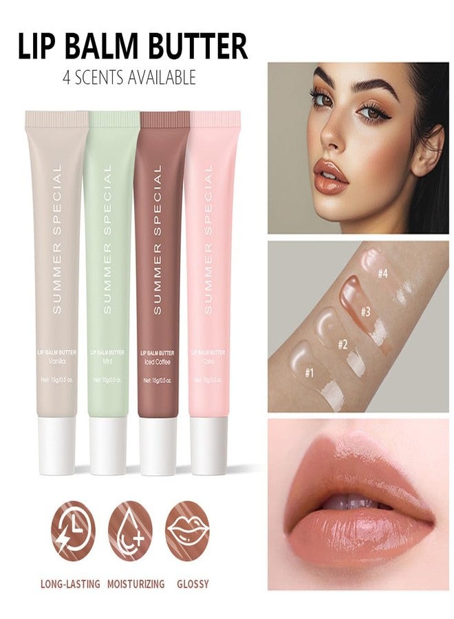 HHLTOH Summer Ultra-Hydrating Lip Butter Balm - Natural Vegan Lip Balm for Instant Moisture, Shine & Hydration - Sheer-Tinted, Soothes & Softens Dry Lips,Bálsamo labial hidratante #1 Vanilla 0.5 Fl Oz - Image 5