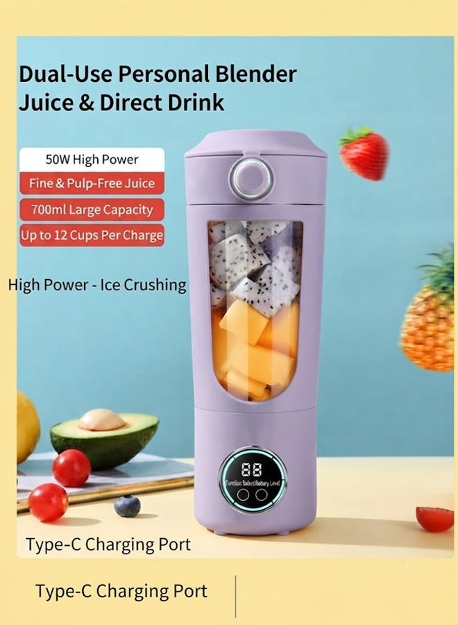 APEX Portable Blender Electric Juicer Fruit Mixers  Rechargeable Smoothie Mini Blender Personal Juicer - Image 1
