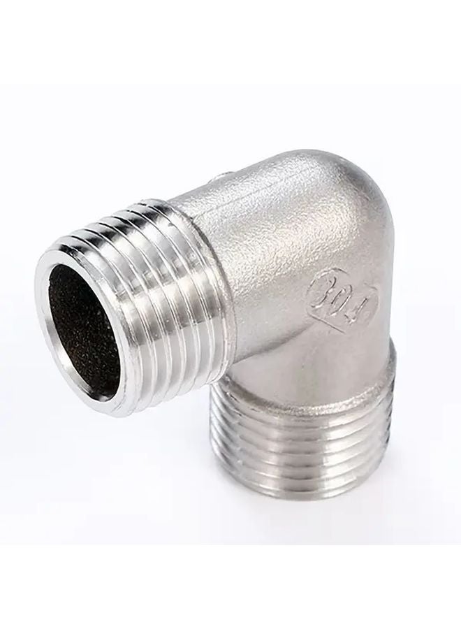 304 Stainless Steel 2 Pieces G1 2 Double Outer Thread 90 Degree Reducing Elbow Plumbing Fittings - Image 5