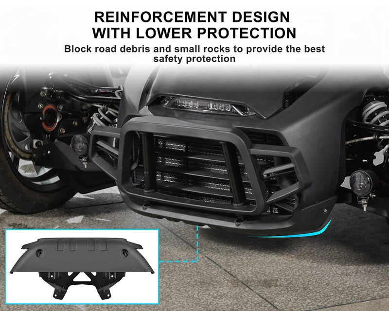 SAUTVS Front Bumper Guard Kit for Can-Am Ryker, Front Profile Bumper Guard Protector for Can Am Ryker 600 900 Sport & Rally Edition All Models Accessories; Replace #219401108 - Image 5